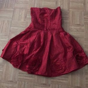 Beautiful red dress satiny